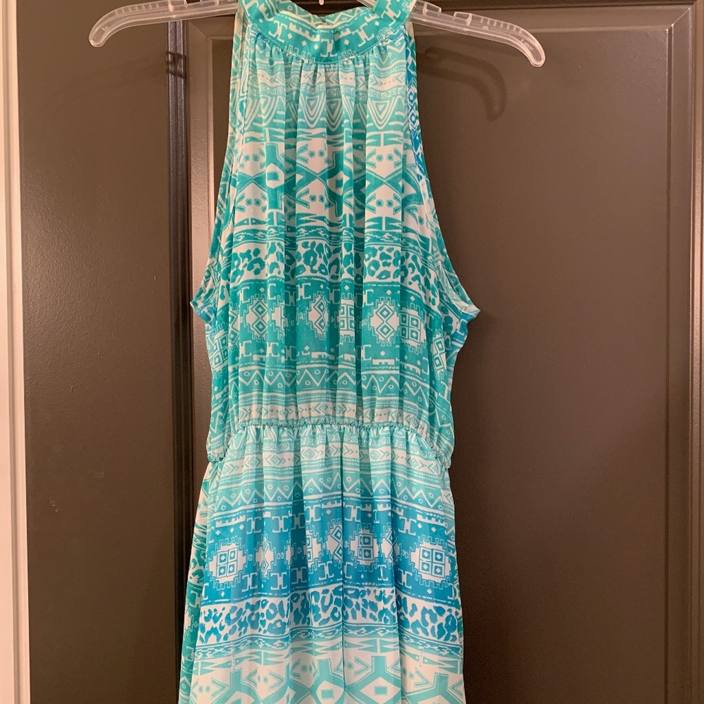 Aqua Print Dress